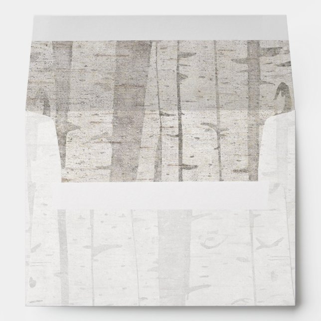 Rustic White Birch Trees Envelope (Back (Bottom))