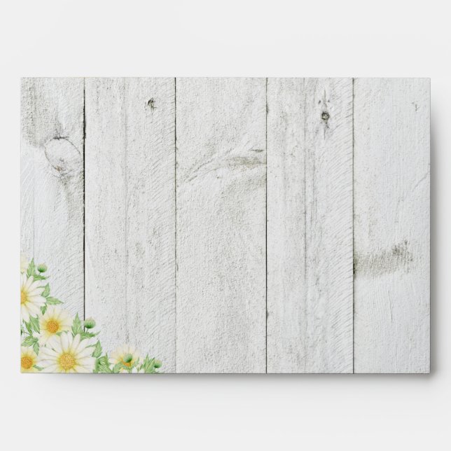 Rustic White Daisies  Envelope (Front)