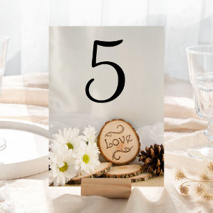 Rustic White Daisies Woodland Wedding Table Number