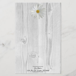 Rustic White Daisy Personalised Stationery