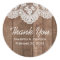 Rustic White Lace and Wood Wedding Thank You