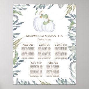 Rustic White Pumpkin SEATING CHART