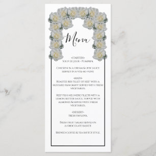 Rustic White Roses Wedding  Menu