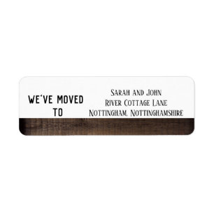 Rustic White We’ve Moved New Home Address Return Address Label