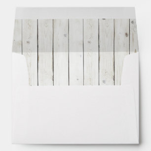 Rustic White Wood Envelope Liner