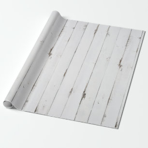 Rustic White Wood Tone Wrapping Paper