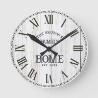 Rustic White Woodgrain Family Name