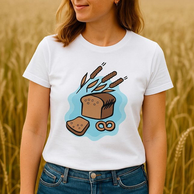 Rustic Whole Grain Bread Farmhouse Food T-Shirt (Creator Uploaded)