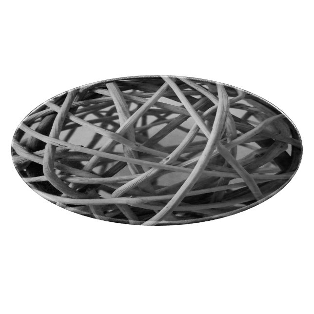 Rustic Wicker Ball Cutting Board (Corner)