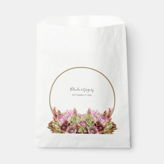 Rustic Wild Flower Bouquet Wedding Favour Bag (Front)