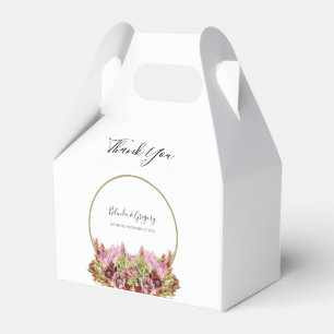 Rustic Wild Flower Bouquet Wedding Favour Box