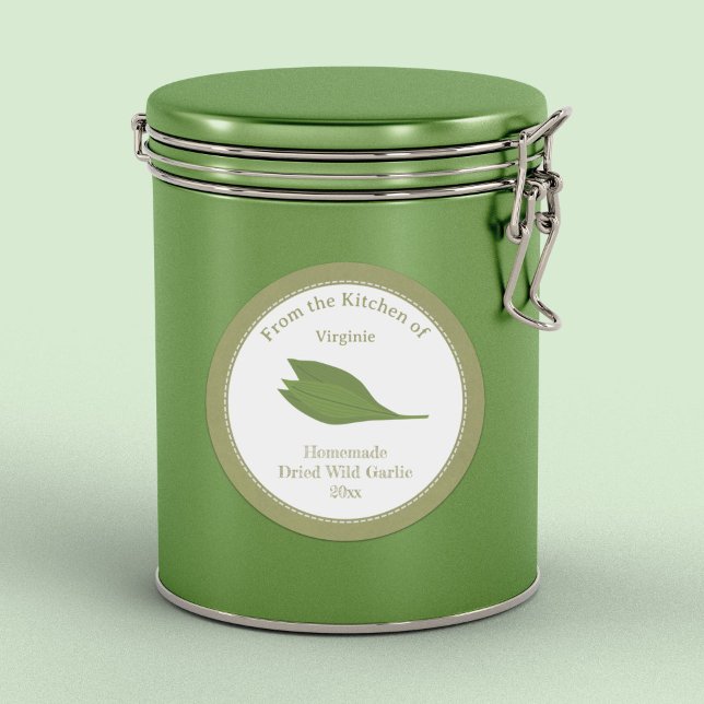 Rustic Wild Garlic Label Kraft Sticker (Rustic Wild Garlic Label Kraft Sticker)