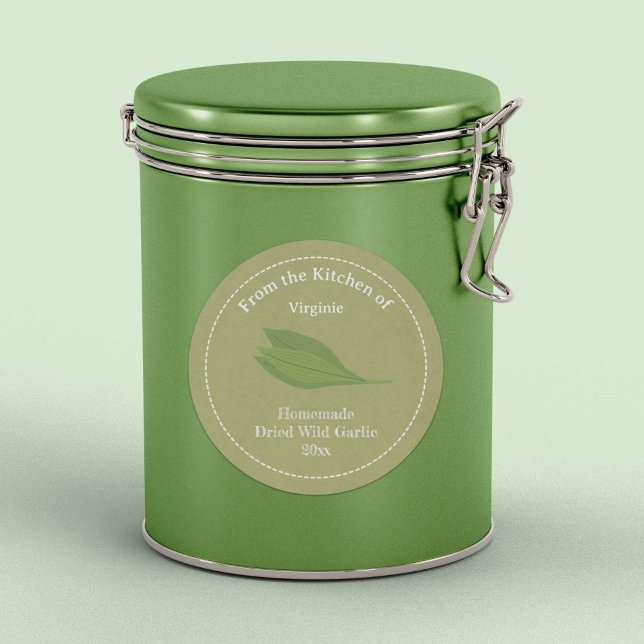 Rustic Wild Garlic Label Sticker (Rustic Wild Garlic Label Sticker)