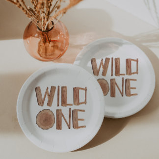 Rustic Wild One 1st Birthday  Paper Plate