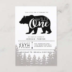 Rustic Wild One   Birthday Party Invite