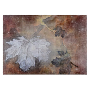 Rustic Wilderness Maple Leaves Cutting Board