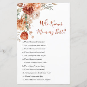 Rustic Wildflower Baby Shower Who Know Mommy Best