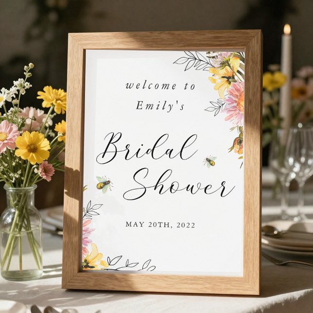 Rustic Wildflower Bridal Shower Welcome Sign (Creator Uploaded)