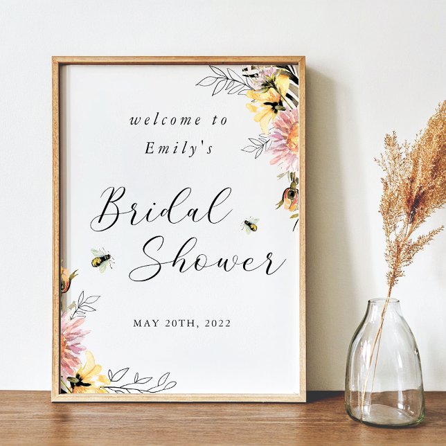 Rustic Wildflower Bridal Shower Welcome Sign (Creator Uploaded)