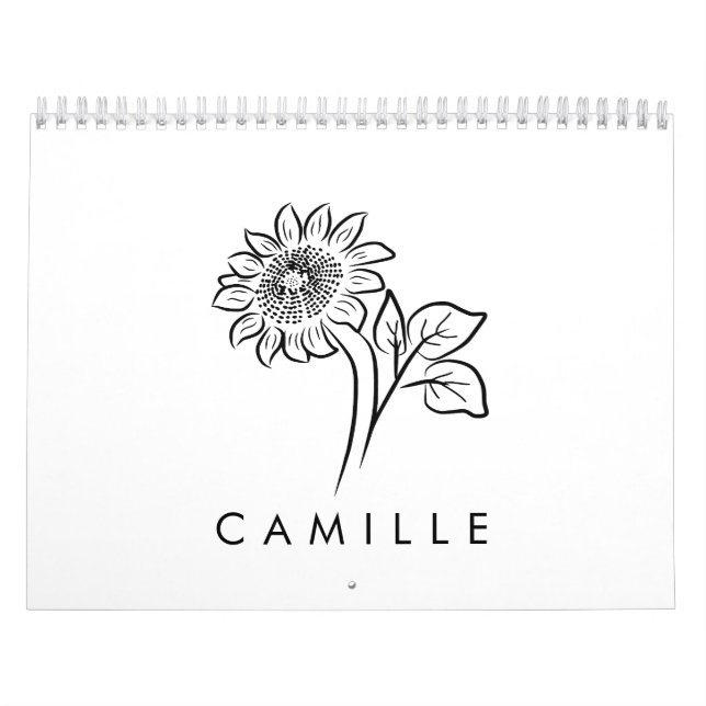 Rustic Wildflower Bridesmaid Name Calendar (Cover)
