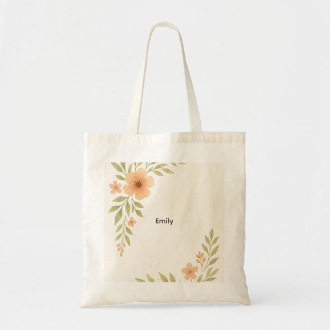 Rustic Wildflower Bridesmaid Tote Bag  (Front)