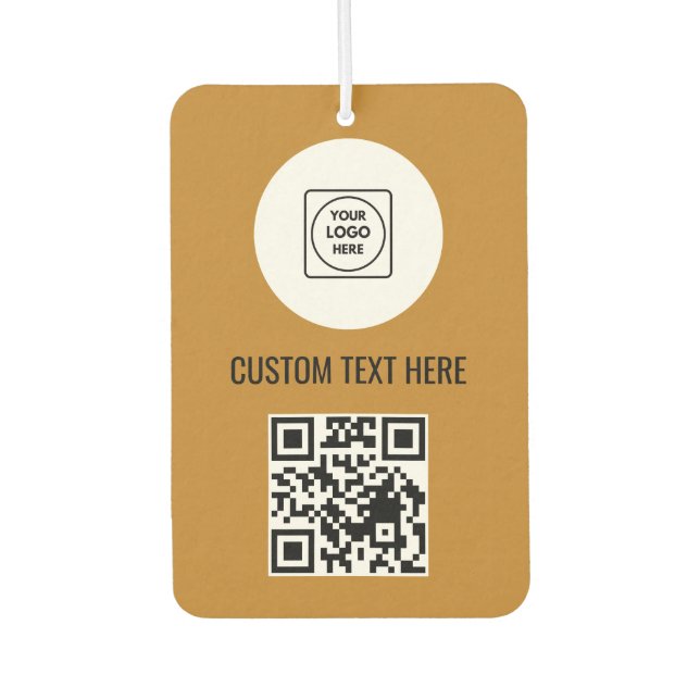 Rustic Wildflower Custom Logo QR Code Promotion Car Air Freshener (Front)