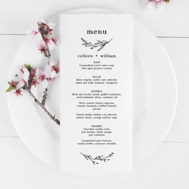 Rustic Wildflower Folk Wedding Menu (Creator Uploaded)