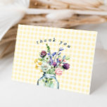 Rustic Wildflower Mason Jar Bridal Shower Thank You Card<br><div class="desc">Rustic Wildflower Mason Jar Bridal Shower Thank You Card</div>