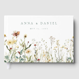 Rustic Wildflower Meadow Wedding Guest Book