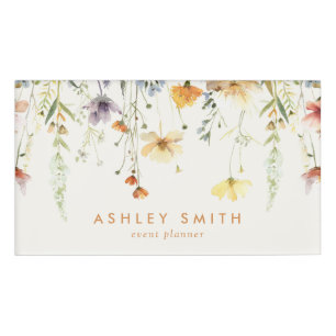 Rustic Wildflower Name Tag