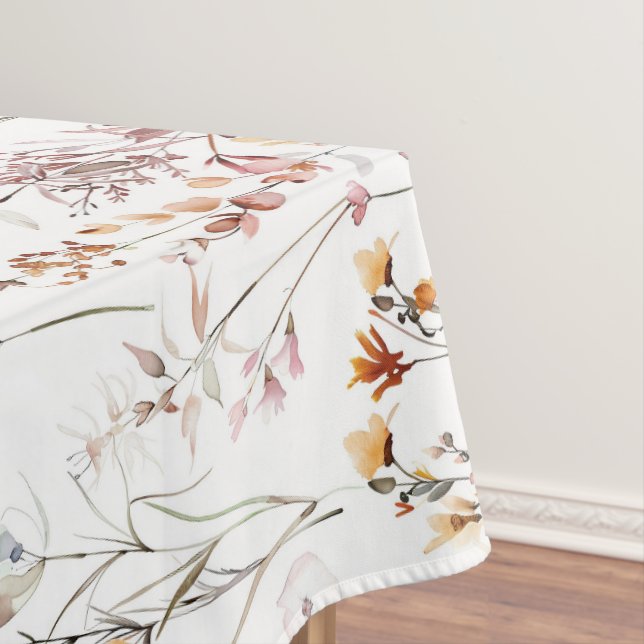 Rustic Wildflower Pattern Tablecloth (In Situ)