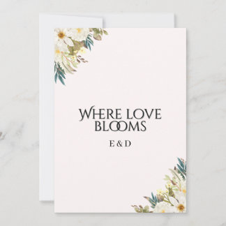 Rustic Wildflower Wedding Invitation