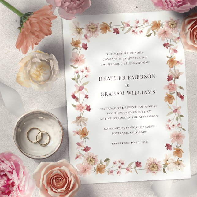 Rustic Wildflower Wedding Invitation (Creator Uploaded)
