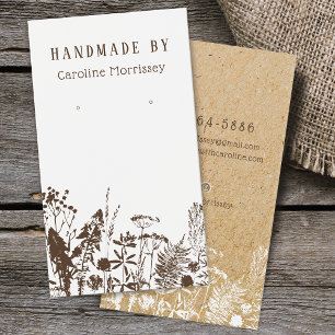 Rustic Wildflowers Earring Display Card