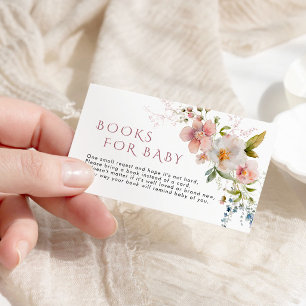 Rustic Wildflowers Flowers Book for Baby Enclosure Card