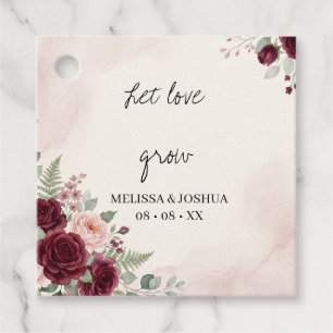 Rustic Wildflowers Let Love Grow Wedding Seeds Fav Favour Tags