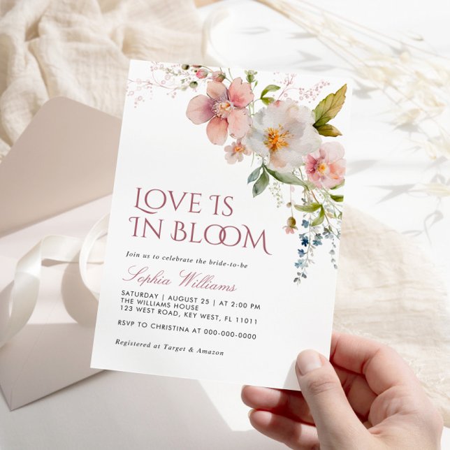 Rustic Wildflowers Love Is In Bloom invitation (Creator Uploaded)