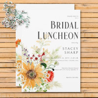 Rustic Wildflowers & Sunflowers Bridal Luncheon