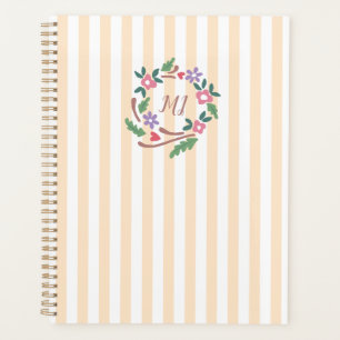 Rustic Wildflowers Wreath Monogram Planner