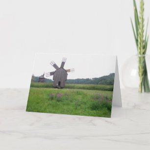 Rustic Windmill Greeting Card