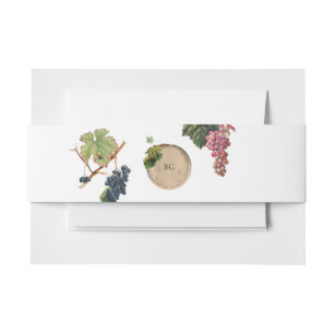 Rustic Wine Barrel Winery Vineyard Wedding Invitation Belly Band