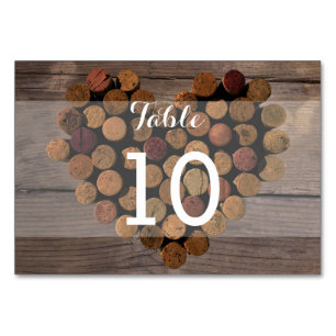 Rustic Wine Cork Table Number Card