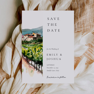 Rustic Winery Landscape Wedding Save The Date