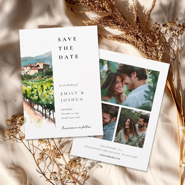 Rustic Winery Landscape Wedding Save The Date (Creator Uploaded)