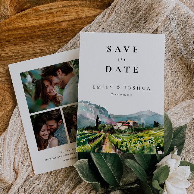Rustic Winery Landscape Wedding Save The Date (Creator Uploaded)