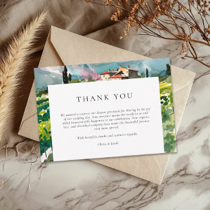 Rustic Winery Landscape Wedding Thank You Card