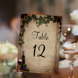 Rustic  Winery Wedding Reception Table Numbers<br><div class="desc">Place these rustic-style numbers on your table to help guests find their seats easily. The bold numbers ensure they can quickly locate their table. Part of our Vineyard Wedding Collection, these table numbers feature a grapevine across the top with a bottle and glass of wine in the corner. The design,...</div>