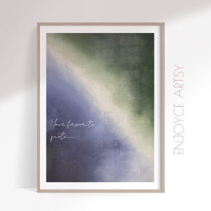 Rustic winter abstract painting moody wall art 