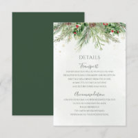 Rustic Winter Berries Pine Cone Greenery Wedding
