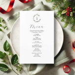 Rustic Winter Botanicals Wedding Decor Menus Flyer<br><div class="desc">Designed to coordinate with my botanical art wedding stationery collection these budget dinner menu flyers can be personalised with your names and meal choices. They feature unique watercolor and line art and make the perfect compliment to your table settings. The word Menu is set in a modern calligraphy script in...</div>